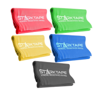 Starktape Resistance Bands Set. 5 Pack Non-Latex Physical Therapy, Professional Elastic Band.